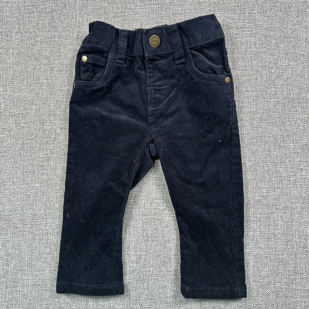 Next Brand Mega Tough Navy Blue Corduroy Pull-On Pants - 6-9 Months